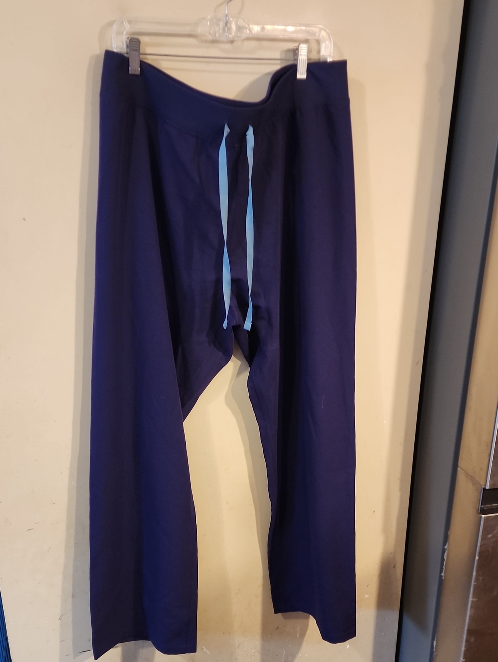 Figs  Purple Joggers with Light Blue Drawcord